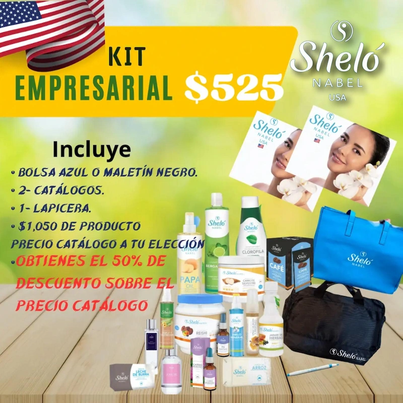 Kit Empresarial• Bolsa o maletín• 2 Catálogos• 1 Lapicera• $1,050 en producto (precio catálogo a tu elección)• 50% de descuento (precio catálogo)